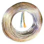 Rolo c/100mts cabo 2x0.24mm 2vias fio Dourado Prata Transp. P/ Neon Fita LED 12v 24V Cristal