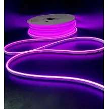 Mangueira Neon LED 12v 5mts 6x12mm Roxo 12w/mt Lexivel Corte 2,5cn 12v