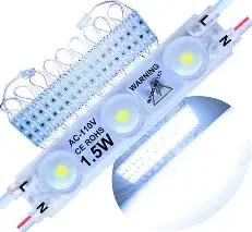 Módulo LED 2835 AC 110V Branco Frio 8.000K Chip independente 3-LEDS